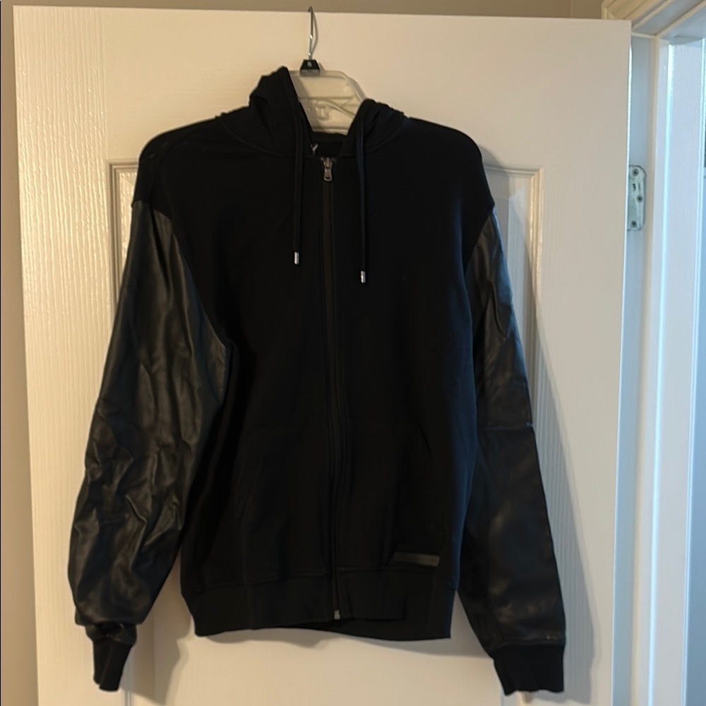 Michael Kors Black Bomber Varsity Jacket